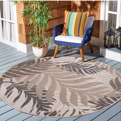 Abbildung von Sanat Teppich &quot;Floral&quot;, rund, In und Outdoor geeignet, florales Design, Balkon, Terasse