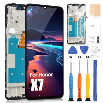 Abbildung von LCD Display für Huawei Honor X7 CMA LX2 LX1 LX3 6,74 Zoll Bildschirm Digitazer Touchscreen Assembly mit Reparatur Set (Schwarz Rahmen)