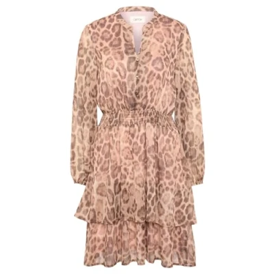 Abbildung von Cartoon MIT Stufen Freizeitkleid, Damen, Größe: 36, Braun beige