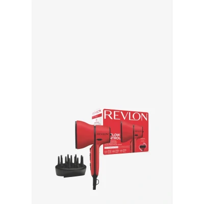 Abbildung von Revlon Haartrockner mit Luftstromregelung kompakter Trockner eingebauter Frisierdüse und Lockenverstärkungs Diffusor, 2000W RVDR5320