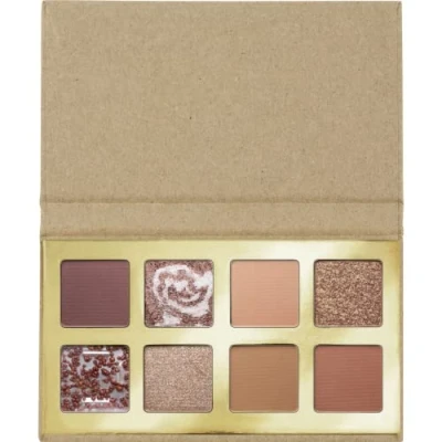 Abbildung von essence Coffee to glow eyeshadow palette, Lidschatten, Nr. 01, Braun, 8 Braun Töne, glänzend, intensiv, schimmernd, vegan, ohne Mikroplastikpartikel, Nanopartikel frei, Parfüm, 1er Pack (5.6g)