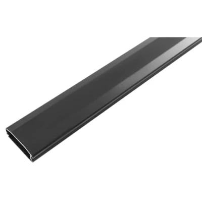 Abbildung von my wall HZ2 1,1L Kabelkanal mit patentiertem Klapp und Klickverschluss Kabel Organizer für EIN aufgeräumtes Zuhause oder Büro, Aluminium, 60 mm breit, schneller Zugang zu den Kabeln
