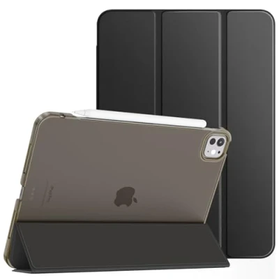 Abbildung von TiMOVO für iPad Pro 11 Zoll Hülle M4 2024, Schlank Ständer 11&quot; 5. Generation, Smart mit Transluzent Rückseite, Unterstützt Pencil und Pencil(USB C) Schwarz
