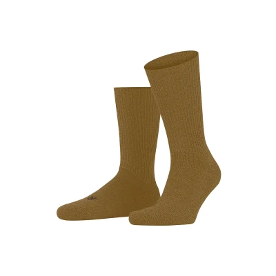 Abbildung von FALKE Unisex Walkie Ergo U So Wolle Funktionsmaterial einfarbig Socken, Gelb Old Brass 1220, 44 45