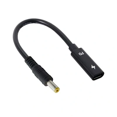 Abbildung von JSER Xiwai Typ C USB Buchse auf DC Strom PD Ladekabel, passend für Laptop 1820 V (5,5 x 2,5 mm)