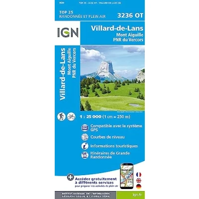 Abbildung von Villard de Lans 1:25 000: Mont Aiguille, PNR du Vercors (TOP 25)