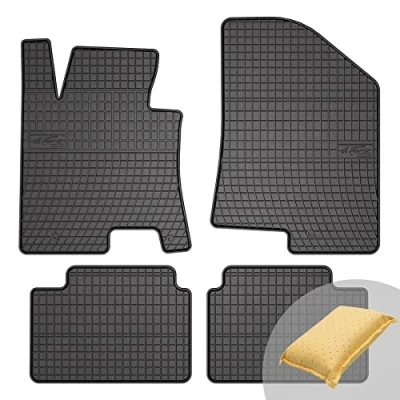 Abbildung von FROGUM EL Toro Gummimatten Ganzjähriges Set von Autofussmatte Auto Fußmatten für Hyundai i30 II 2011 2017 Beständiges Gummi Material 1,5cm Schutzkante