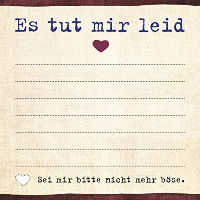 Abbildung von Was ich an dir liebe: Es tut mir leid Klebezettel