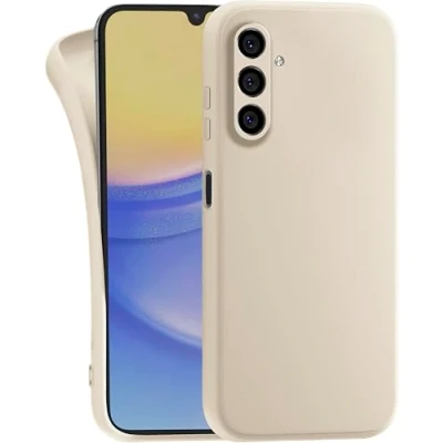 Abbildung von MyGadget Hülle für Samsung Galaxy A34 5G robuste Silikon Schutzhülle TPU Case Slim Silikonhülle Back Cover Kratzfest Handyhülle Matt Beige