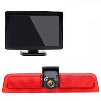 Abbildung von 「12mm Objektiv CMOS Rückfahrkamera + 4.3 Zoll TFT LCD Bildschirm Monitor」Bremsleuchte Auto Dach für VW Caddy Life 2K Facelift III Kasten 2KA Kombi Cross Maxi Tdi dritte 3 2003 2014 Bj