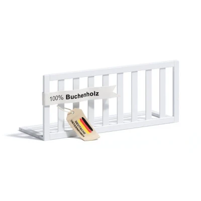 Abbildung von ALAVYA HOME® Bettschutzgitter 92x37x32 cm I Bettgitter Premium Rausfallschutz für Betten Kinderbett Kindersicherung klappbar