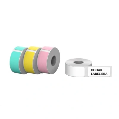 Abbildung von KODAK Label ERA M50 Sticker 12 Rollen Set (Weiß 9 Rollen, Pink/Grün/Gelb je 1 Rolle)