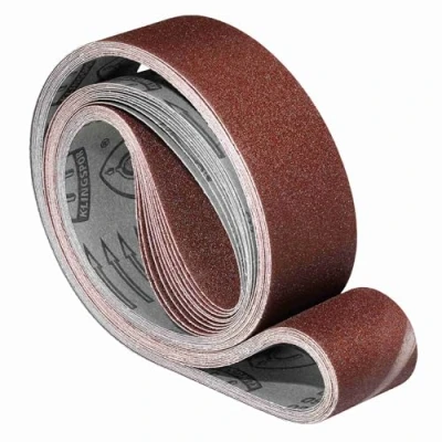 Abbildung von Klingspor Korund Schleifband 50 x 2000 mm Körnung P60 5 Stück für Holz &amp; Metall reißfeste halbflexible Gewebeunterlage Profi Schleifbänder Bandschleifer