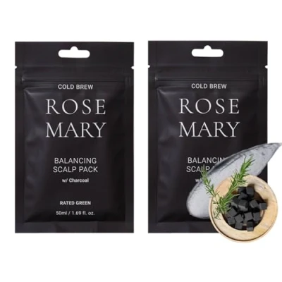 Abbildung von Rated Green COLD BREW Rosemary Balancing Scalp PACK W/ Charcoal 2 Haarset, Größe: 100 ml,