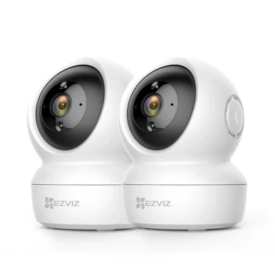 Abbildung von EZVIZ 1080P WLAN IP Kamera, schwenkbare Überwachungskamera Innen mit Zwei Wege Audio, Bewegungsverfolgung, IR Nachtsicht für Haustier, Babyphone kompatibel Alexa, C6N 2 Set
