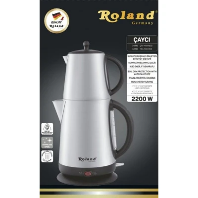 Abbildung von Roland Germany Wasser /Teekocher mit Teekanne 1,7L + 1L, 2200 W, 2 in 1 :Teekocher, Wasserkocher, bis zu 1L Tee Teesieb