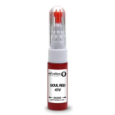 Abbildung von SD COLORS Soul Red 41 V, kompatibel mit Mazda, Reparaturset, 20 ML, für Kratzer, Chips, Pinsel, Farbcode