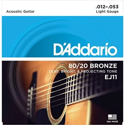 Abbildung von Daddario Saiten, EJ11 12 53 80/20 Bronze Light Westerngitarrensaiten