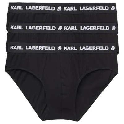 Abbildung von KARL Lagerfeld LOGO SET PACK OF 3 Slip, Herren, Größe: Medium, Black
