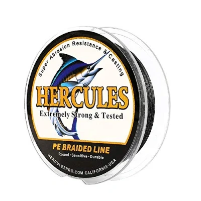 Abbildung von HERCULES Super Cast 100m 2000m Yards Geflochtene Angelschnur 10lb 300lb Test für Salzwasser Süßwasser PE Geflecht Fischdraht Superline 8 Stränge