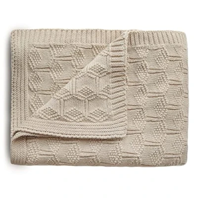 Abbildung von Babydecke Wabenstrickdecke Beige, Mushie, Bio Baumwolle Kuscheldecke 80 x 100 cm