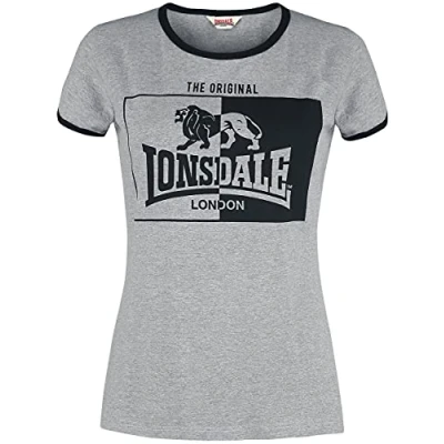 Abbildung von Lonsdale Uplyme Tshirt print, Herren, Größe: XS, Marl grey