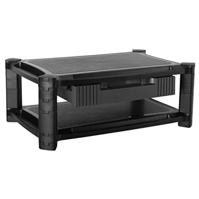 Abbildung von RICOO Monitorständer Monitor Ständer für Computermonitore mit Schublade Schreibtischaufsatz WM3 L Bildschirmständer Standfuss Bildschirmerhöhung Organizer Rack Laptop Tisch Lapdesk Laptoptisch