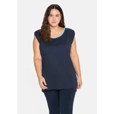 Abbildung von Sheego Tshirt basic, Damen, Größe: 48/50, Nachtblau