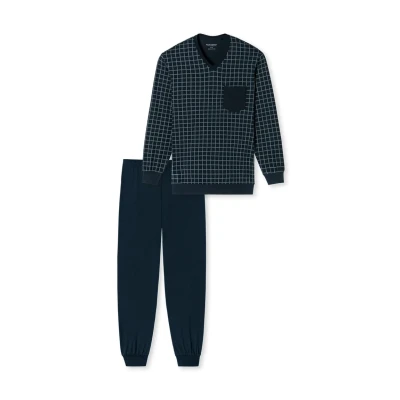 Abbildung von Schiesser Comfort Nachtwäsche Set, Herren, Größe: 25, Jeansblau