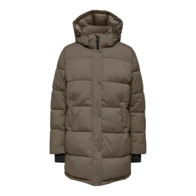 Abbildung von ONLY Onlann Premium Puffer COAT Winterjacke, Damen, Größe: Large, Walnut