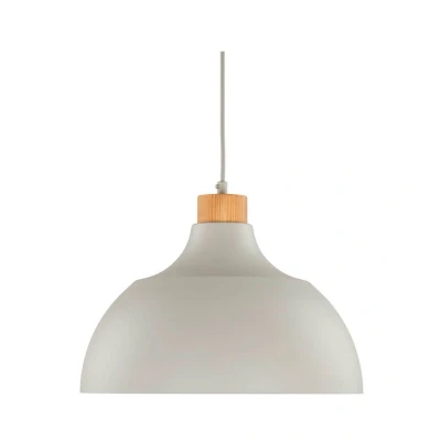 Abbildung von Envostar Hängeleuchte Kaitt, Holzdetail, Ø 34 cm, beige