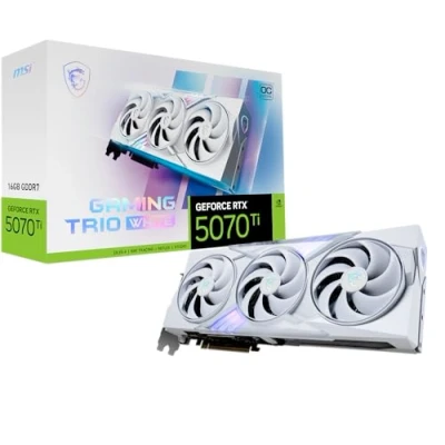 Abbildung von MSI GeForce RTX 5070 Ti 16G GAMING TRIO OC White 16GB GDDR7, HDMI, 3x DP