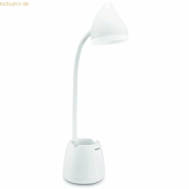 Abbildung von Philips LED Hat Tischleuchte mit Akkubetrieb, 4,5W, dimmbar, Weiß