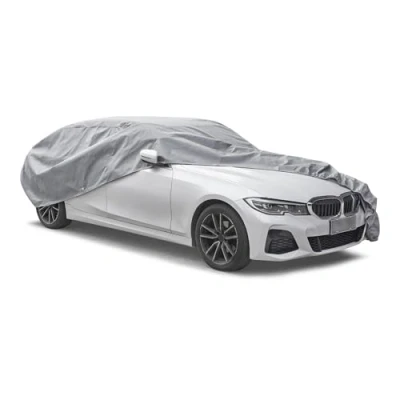 Abbildung von Ganzgarage Größe L Atmungsaktiv Wasserabweisend Wetterfest UV Beständig Abdeckung für PKW Kfz Auto Vollgarage Abdeckplane Autoplane bis 503x196x118cm