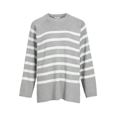 Abbildung von Object Strickpullover, Damen, Größe: Small, Light grey melange