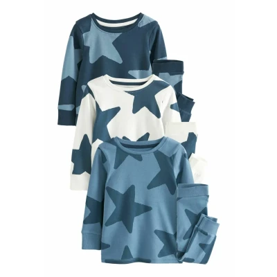 Abbildung von Next Snuggle 3 PACK Nachtwäsche Set für Kinder, Größe: 80, Blue navy