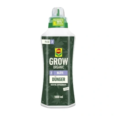 Abbildung von COMPO GROW ORGANIC Blüte Dünger für Spezialkulturen Indoor &amp; Outdoor Spezialdünger die Blütephase organisch 1l, braun