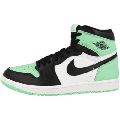 Abbildung von Nike Air Jordan 1 Retro High OG Herren Basketball Trainers DZ5485 Sneakers Schuhe (UK 9.5 US 10.5 EU 44.5, White Black Green Glow 130)