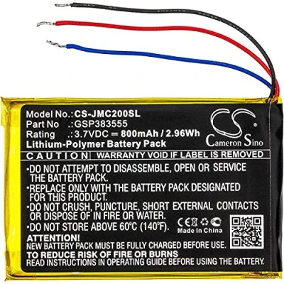 Abbildung von CS JMC200SL Akkus 800mAh Kompatibel mit [JBL] Clip 2, 2 AN, CLIP2BLKAM, CS056US, P04405201 Ersetzt GSP383555