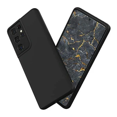 Abbildung von RhinoShield Case kompatibel mit [Samsung Galaxy S21 Ultra] SolidSuit Stoßdämpfende &amp; schlanke Schutzhülle Premium Finish 3.5 Meter Fallschutz Klassik Schwarz