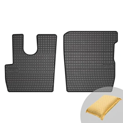 Abbildung von FROGUM EL Toro Gummimatten Ganzjähriges Set von Autofussmatte Auto Fußmatten für DAF CF 106 Euro 6 ab 2012 Beständiges Gummi Material 1,5cm Schutzkante