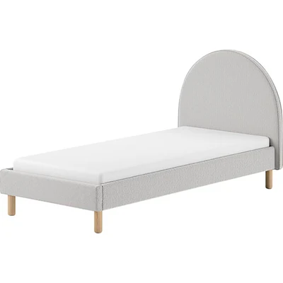 Abbildung von Vipack Polsterbett &quot;MOON&quot;, (Made in Europe), 2 Breiten (90 o. 140 cm), Lattenrost, Bouclé Stoff, wahlw. 4 Farben