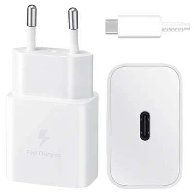 Abbildung von Samsung EP T510 USB C Schnellladegerät 15W + Kabel 1m Weiß