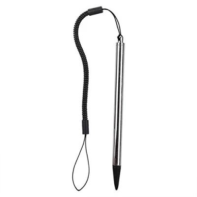 Abbildung von Touch Pen, Stylus Pen Bildschirm Painting Resistiver mit Federseil für POS PDA Navigator(Silber)