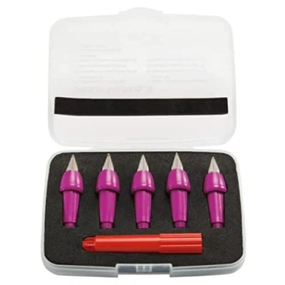 Abbildung von Schreibsystem für ergonomischen Schulfüller mit Standard Feder M STABILO EASYbirdy in neonpink 5er Pack