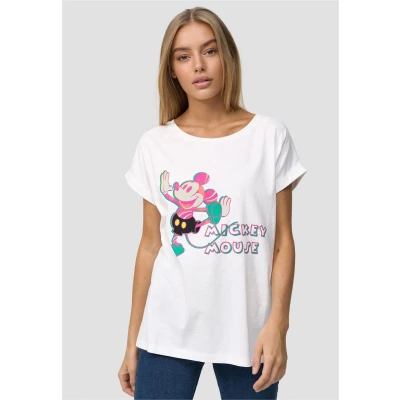 Abbildung von Recovered T Shirt &quot;Mickey Mouse Colourful Pose&quot;, mit buntem Mickey Print