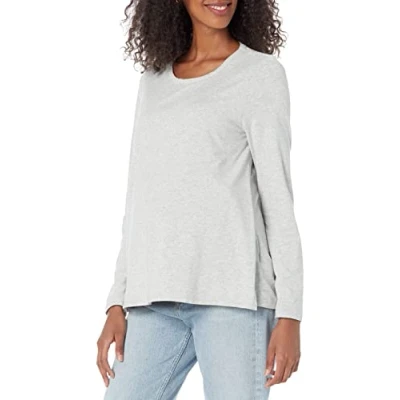 Abbildung von Amazon Essentials Damen Still T Shirt, Hellgrau Meliert, S