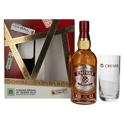 Abbildung von Chivas Brothers Regal 12 Years Old Blended Scotch Whisky 40% Vol. 0,7l in Geschenkbox mit Glas