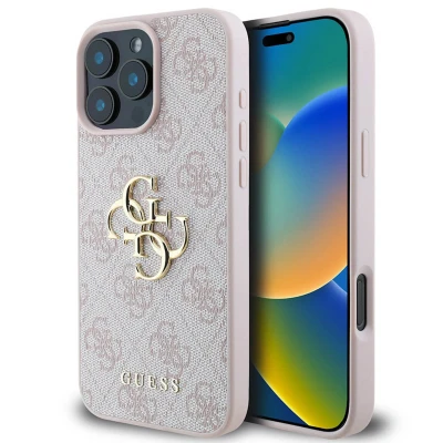 Abbildung von Apple iPhone 16 Pro Hülle Kunststoff Guess Backcover/Hard Case Handyhülle Rosa