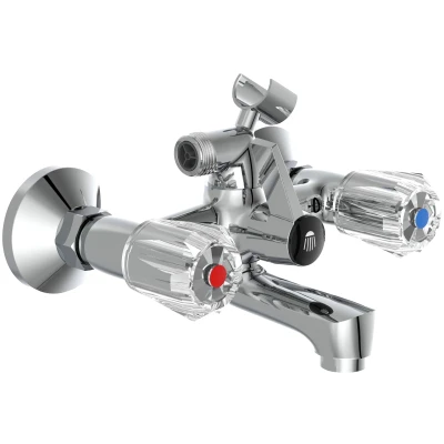 Abbildung von Schütte Wannenarmatur &quot;Savino&quot;, Mischbatterie Badewanne, Wasserhahn Bad, in Chrom
